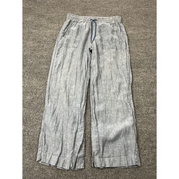 Athleta Retreat Linen High Rise Wide Leg Pants 12 Resort Luxury Coastal Minimal - Picture 1 of 14